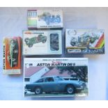 Collection of seven 1/18 scale Aston Martins inc. DB5, 1934 Roadster, Vanquish, DB7 etc