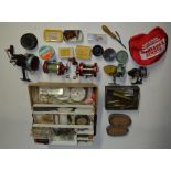 A collection of mostly sea fishing equipment including 2 multipliers (Abu Ambassadeur 7000 and a K.