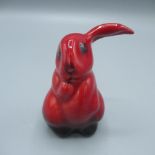 Royal Doulton Flambe flop ear Rabbit, H6cm