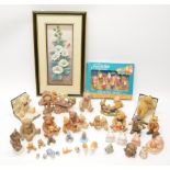 Collection of Beau Bears and various other ceramic animals and bears, a boxed Seven Dwarfs set by