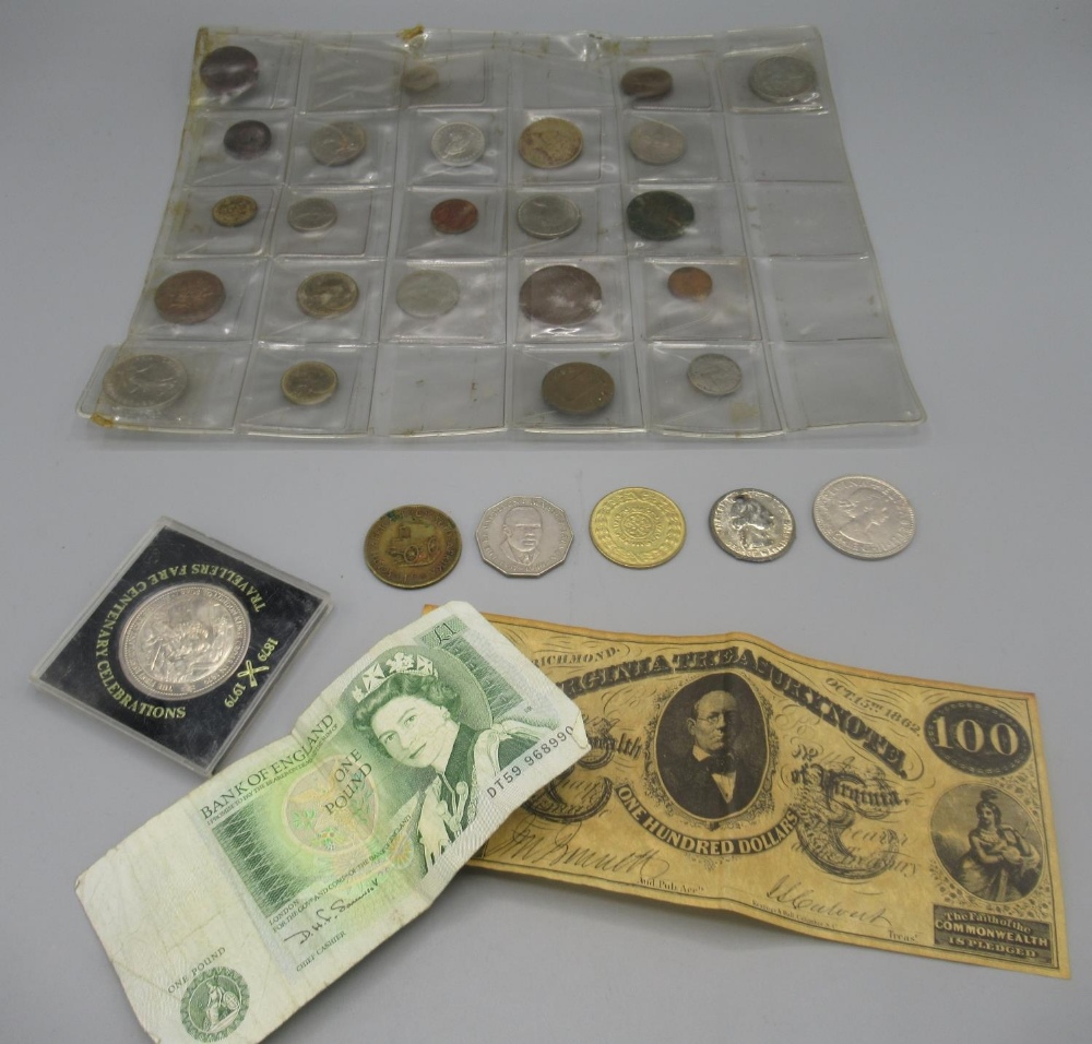 Mixed Great British and world coinage including Uk decimal and pre-decimal coins, a reproduction 186 - Image 2 of 7