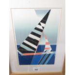 Carol Paterson (British Contemporary); 'Full Sail', Ltd.ed giclee print 2/30 signed and dated 2005