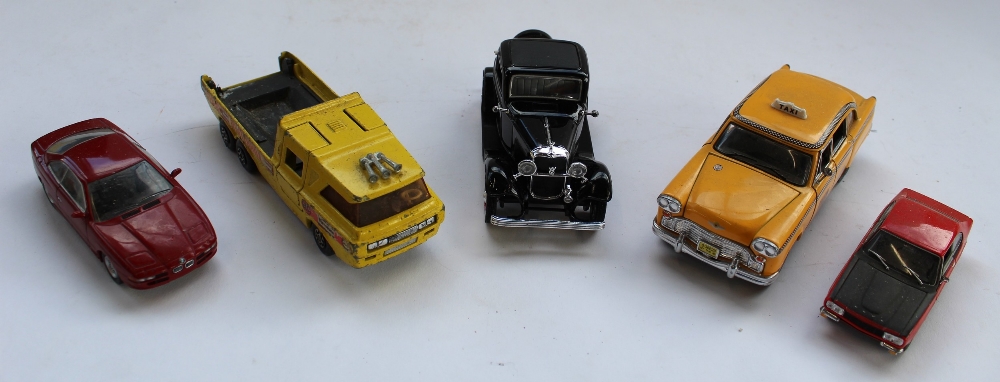 Collection of Matchbox, Dinky, Corgi and other manufacturers diecast cars including Matchbox race