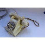 Bakelite white 332 telephone 1938 with memo drawer, professionally rewired for modern exchange