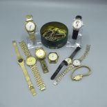 Nivada ladies 17 Jewel hand wound wristwatch in gold plated case(watch is running) Borea hand