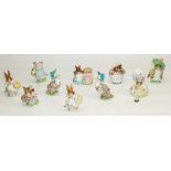 Ten Beswick Beatrix Potter figures, all with BP2A backstamp, comprising Little Pig Robinson, Mrs