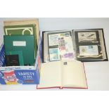 World stamp collection in four albums, most mounted, including a penny black and penny reds, an