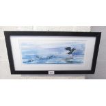 Paul Bartlett (British b. 1955); 'Puffin Touchdown' colour print, signed titled and dated 2003 in