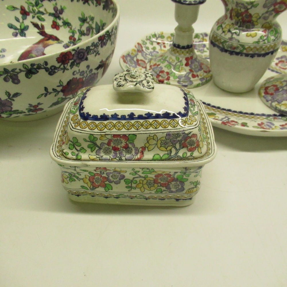 Copeland Late Spode fruit bowl, decorated with Asiatic Pheasant on circular foot, makers mark and - Image 3 of 4