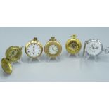 Smiths pin palate hunter cased Braille watch, Smiths pin palate open faced plated pocket watch,