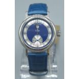 Alpha Off-Center Regulator automatic wristwatch with date, signed dial with subsidiary seconds,