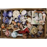 Large collection of ceramics to include miniature Staffordshire blue and white teaset in Willow