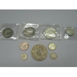 Collection of post 1920 British silver coinage including George V 1935 florin, George VI 1937 crown,