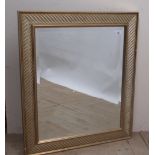 Late C20th gilt framed bevelled edge wall mirror, W66cm H76cm