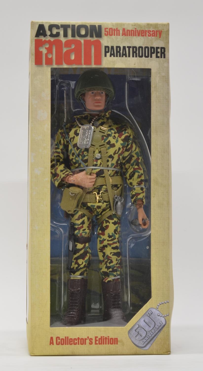 50th anniversary Action Man Paratrooper, Collector's Edition figure, contents as new and factory