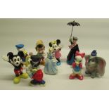 Disney - Japanese and foreign import ceramic figures of Disney characters inc. Minnie and Mickey