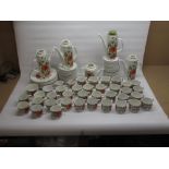 Large J. G. Meakin Poppy pattern tea and coffee set (qty in 3 boxes)