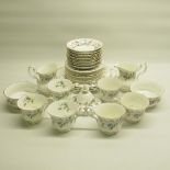 Royal Albert Brigadoon part tea set comprising 6 tea cups, 10 saucers, 10 side plates, 1 salad