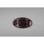 Central SMT oval enamel cap badge