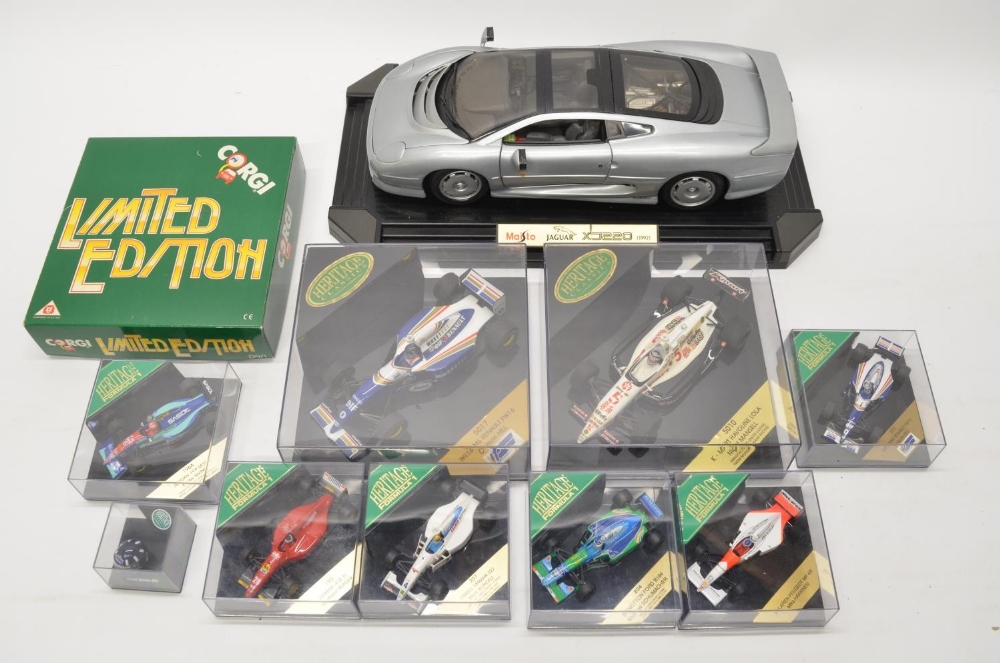 Collection of die-cast Formula One racing cars by Heritage Formula One, including 6x 1/43 and 2x 1/