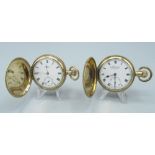 H. Samuel Manchester 'Everite' rolled gold hunter cased keyless wound and set pocket watch, signed