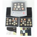 UK Deluxe Proof Coin collection in flip case with a UK 2010 and 2011 UK proof coin set