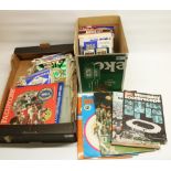 Collection of late 1960s/early 1970s football programmes, vinyl pennants, etc. from various clubs