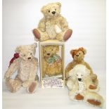 Four limited edition artist bears including Bo Bears Grace 83/100, Big Softies Galahad 1/350,