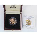 Royal Mint 1994 gold proof sovereign, no. 4046, encapsulated with original box and cert.