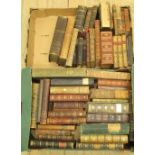 Collection of assorted leather bound and vintage books (2 boxes)