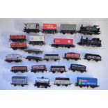 Hornby OO gauge railway wagons and two electric trains, Dapol wagons, Bachmann 030 saddle tank