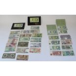 Selection of GB and world bank notes to incl. Bank of England Peppiatt £1