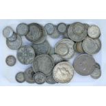 GB post-1920 0.500 silver content coinage, gross 213g