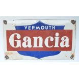 Enamelled sign "Garcia Vermouth" W48xH27cm