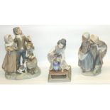 Three unboxed Lladro models, H25cm max (3)