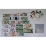 Selection of all world bank notes, few FDCs and a 2000 Millenium coin