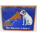 Enamelled sign "His Master's Voice" W40.5xH30.5cm