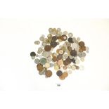 Selection of mixed GB and world coinage, including some C18th copper coins