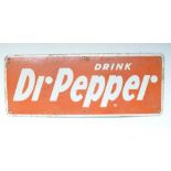 Enamelled sign "Drink Dr Pepper" W60xH23cm