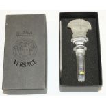 Rosenthal for Versace clear glass bottle stopper, H13cm