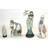 Four Boxed Lladro models - Caricia y Descanso, Caracoles a los Patos, Japonesita Sombrilla,