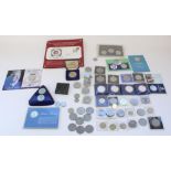 Selection of GB commemorative crowns and other commemorative coins