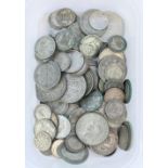 GB post-1920 0.500 silver content coinage, sixpence through half crown, gross 466g