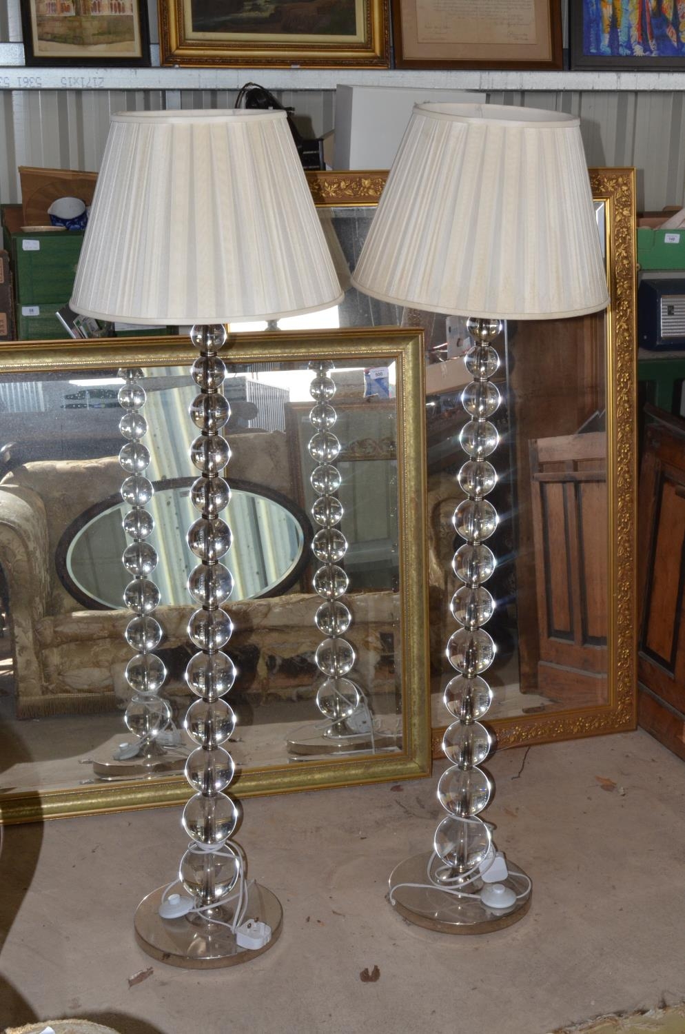 Pair of Laura Ashley Selby glass standard lamps - Image 2 of 4