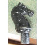 Cast metal horses head finial, H40cm