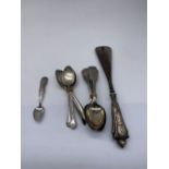 Set of six Victorian hallmarked Sterling silver Fiddle pattern teaspoons by Patrick Leonard,