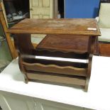 Oak magazine rack W49.5cm D24cm H44cm