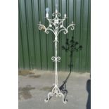 C20th raw tiron five branch standard lamp in painted finish H170cm