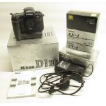 Nikon D1H camera in original box, Nikon MH-16 Quick Charger in original box, & 3 Nikon EN-4 Ni-MH