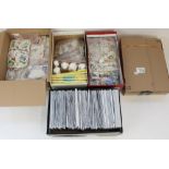 Five boxes of GB and All world loose stamps, both on and off paper